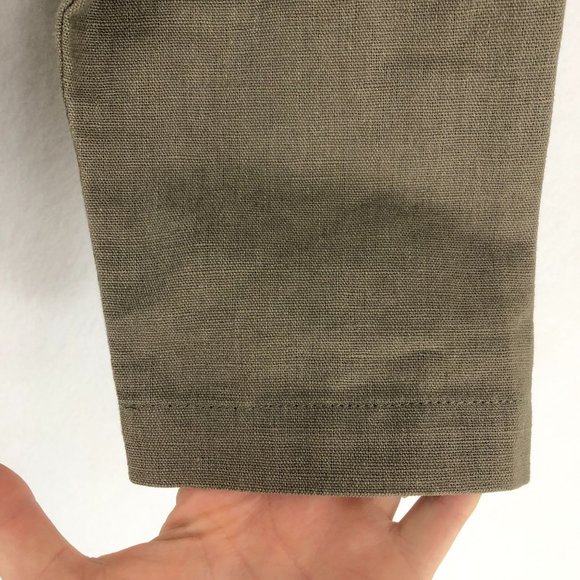 Style & Co Women's Size M/L** Petite Brown Linen Blend Button Front Jacket - Picture 6 of 9